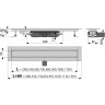 Водоотводящий желоб ALCAPLAST APZ115-300 без порогов с решеткой, под кладку камня
