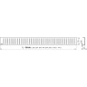 Водоотводящий желоб ALCAPLAST APZ1104-650 FLEXIBLE для перфорированной решетки с регулируемым краем, к стене низкий, вертикальный сток